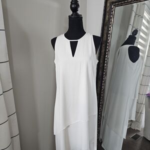 White House Black Market Asymmetrical Sleeveless Evening Dress